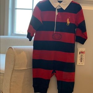 Ralph Lauren Polo Rugby Coverall NWT sz 3month